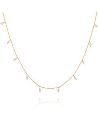 Coco & Kinney - January Birthstone Necklace- Rose Quartz - Lyst