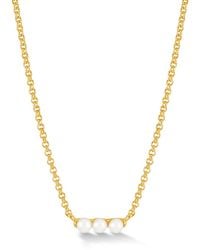 Dower & Hall - Triple Luna Pearl Row Pendant - Lyst