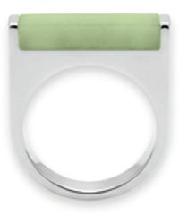 seree - Year Of The Horse Light Jade Stone Saddle Ring - Lyst