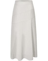 Smart and Joy - Flared Midi Skirt With Stripes - Lyst