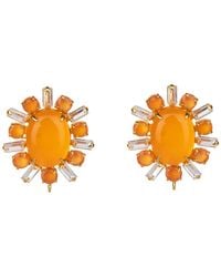 Bounkit - Raina Studs Carnelian Clip On - Lyst