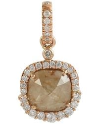 Artisan - Rose 18K Rose Ice Diamond & Diamond Halo Pendant - Lyst
