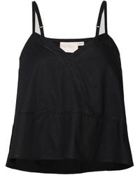 REISTOR - V-Neck Cotton Camisole With Lace - Lyst