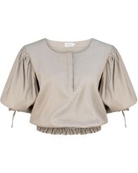Dref - Neutrals Paloma Linen Blouse - Lyst