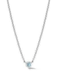 Dower & Hall - Aquamarine Round Dewdrop Pendant - Lyst