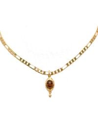Krush - Xara Tiger's Eye Pendant Chain Choker - Lyst