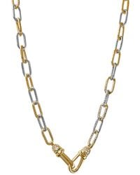 Alexie of Athens - Two Tone Heirloom Pave Swivel Charm Chain - Lyst