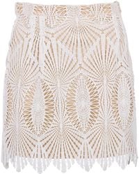 Zetaye - Maxine Deco Lace Mini Skirt - Lyst