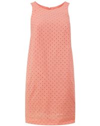 Conquista - Coral Charm Embroidered Cotton Dress - Lyst