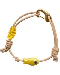 Smilla Brav - Ceramic Fish Leather Bracelet Ocean - Lyst