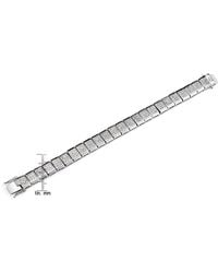 Genevive Jewelry - Sterling Plated With Clear Cubic Zirconia Square Shapes Bracelet - Lyst