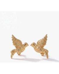 Elk & Bloom - Dainty 14K Love Birds Stud Earrings - Lyst