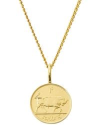 Katie Mullally - Irish Shilling Coin & Chain In Yellow Plate - Lyst
