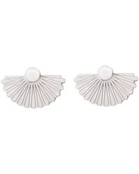 Silver Moon - Pearl Sterling Earrings – Solar Fan - Lyst