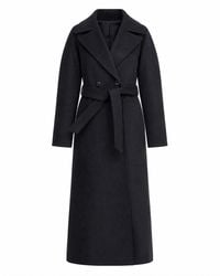 Julia Allert - Suede Belted Long Coat – - Lyst