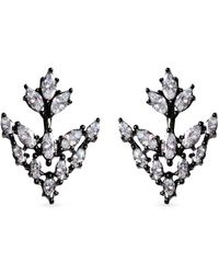 SALLY SKOUFIS - Renaissance Cascade Earrings With Made Cz Diamond Stimulant - Lyst
