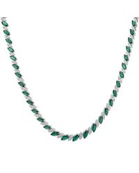 LÁTELITA London - Viscountess Statement Tennis Necklace Emerald - Lyst