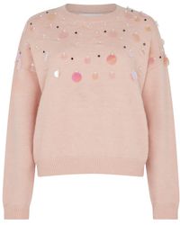 Sour Figs - Neutrals Iridescent Sequin-Embellished Jumper - Lyst