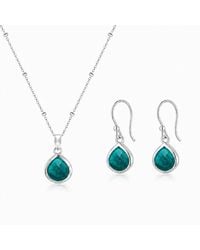 The Jewellery Store London - Sterling Pear Shaped Jewellery Set - Lyst