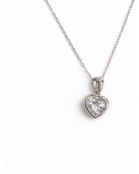 Pearl Code - Sophie Heart Pendant Necklace With Cubic Zirconia - Lyst