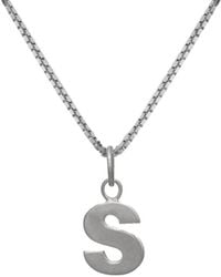 Edge Only - Letter Pendant "S" Initial Necklace Sterling - Lyst
