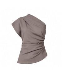 Elamins - Asymmetric Drape Top - Lyst