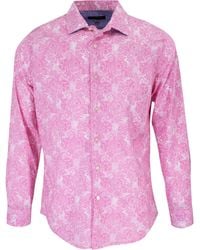 lords of harlech - Nigel Paisley Wave Shirt In Pink - Lyst