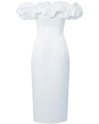 POST MERIDIEM - Milk Meringue Midi Dress - Lyst