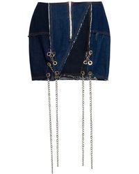 Paloma Lira - Upcycled Denim Patchwork Skirt - Lyst