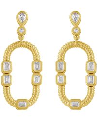 Artisan - Mixed Shape Diamond Oval Drop Earrings - Lyst