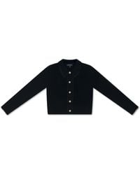 Roch Perel - Lace Trimmed Collar Cardigan - Lyst