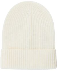 Julia Allert - Neutrals Knitting Patterns Hat With Wide Cuff Ecru - Lyst