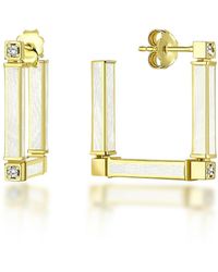 C|Nd|N by Candan Balto - Megaron & Mother Of Pearl Enamel Square Earring - Lyst