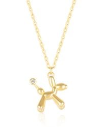 Spero London - Balloon Dog Poodle Necklace - Lyst