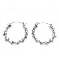 Jagged Halo Jewelry - Yennefer Spike Medium Size Hoop Earrings - Lyst