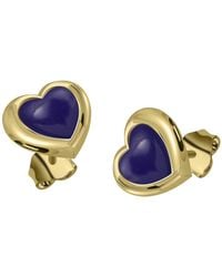 Lunaya Jewelry - Lapis Heart Studs - Lyst