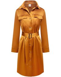 Why Mary - Jackie Trench Coat Dress - Lyst
