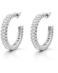 Maison De Gala - Crystal Pavé Hoop Earrings - Lyst