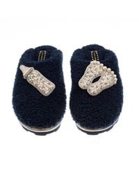 Laines London - Teddy Closed Toe Slippers With Pearl New Baby Brooches - Lyst