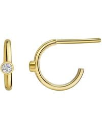 Tory Long - Sapphire Hoops - Lyst