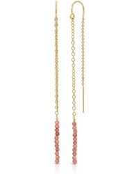 Heather Hawkins Jewelry - Extra Tiny Gemstone Threader Earrings - Lyst