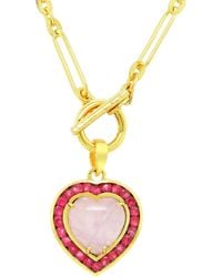 GEM BAZAAR - The Love Heart Pendant - Lyst