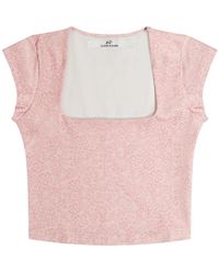 Cloud Haven - Jacquard Square Neck Tee - Lyst