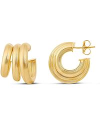 SHYMI - Triple Textured Hoops - Lyst