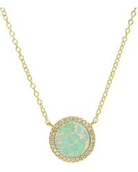 KAMARIA - Beacon Opal Circle Necklace With Crystals - Lyst