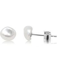 Kiri & Belle - Mini Dot Keshi Pearl Sterling Stud Earrings - Lyst