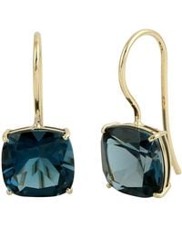 Artisan - 14K London Topaz Cushion Cut Ear Hook Earrings - Lyst