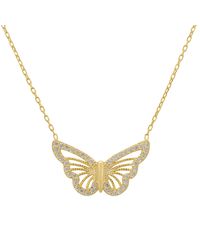 LÁTELITA London - Filigree Butterfly Necklace Gold - Lyst