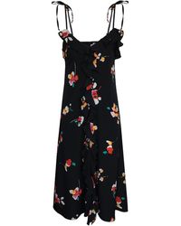 2KStyle - Fiona Ruffled Floral Print Slip Midi Dress - Lyst
