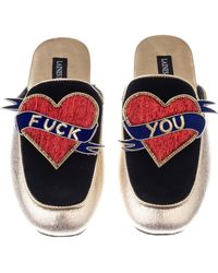 Laines London - Classic Mules With Fuck You Brooches - Lyst